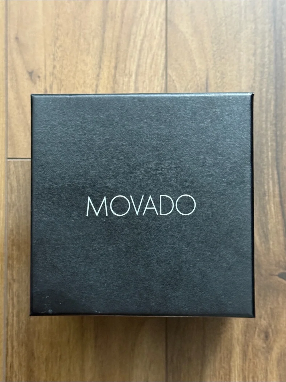 Movado Black Watch Gift Box with White Logo